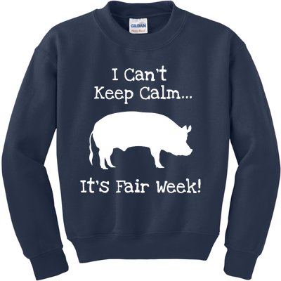 State And County Fair Show Pig Livestock Showing Kids Sweatshirt