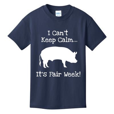 State And County Fair Show Pig Livestock Showing Kids T-Shirt