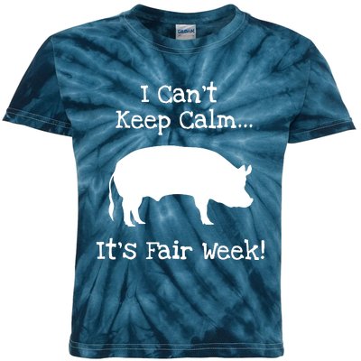 State And County Fair Show Pig Livestock Showing Kids Tie-Dye T-Shirt