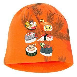 Sushi Anime Cats Kawaii Neko Sushi Lover Japanese Food Gift Kati - Camo Knit Beanie