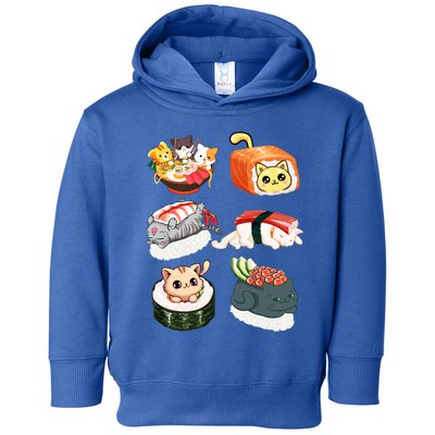 Sushi Anime Cats Kawaii Neko Sushi Lover Japanese Food Gift Toddler Hoodie