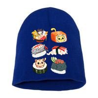 Sushi Anime Cats Kawaii Neko Sushi Lover Japanese Food Gift Short Acrylic Beanie