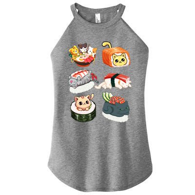 Sushi Anime Cats Kawaii Neko Sushi Lover Japanese Food Gift Women’s Perfect Tri Rocker Tank