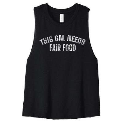 State And County Fair Food Joke Women's Racerback Cropped Tank