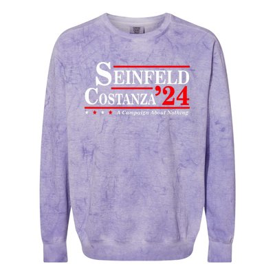 S.E.I.N.F.E.L.D And Costanza For President Election 2024 Colorblast Crewneck Sweatshirt