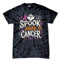 Spook Away Cancer October Halloween Breast Cancer Awareness Tie-Dye T-Shirt