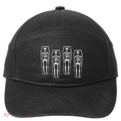 Skeletons And Coffins 7-Panel Snapback Hat