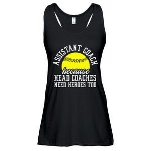 Softball Assistant Coach Because Head Coaches Need Heroes Ladies Essential Flowy Tank