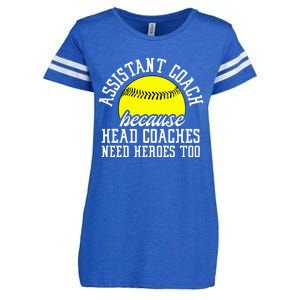 Softball Assistant Coach Because Head Coaches Need Heroes Enza Ladies Jersey Football T-Shirt