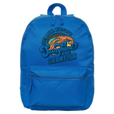 Sunshine And Crawfish Boil Retro Cajun Seafood Festival Meaningful Gift 16 in Basic Backpack