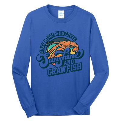 Sunshine And Crawfish Boil Retro Cajun Seafood Festival Meaningful Gift Tall Long Sleeve T-Shirt