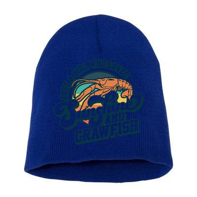 Sunshine And Crawfish Boil Retro Cajun Seafood Festival Meaningful Gift Short Acrylic Beanie