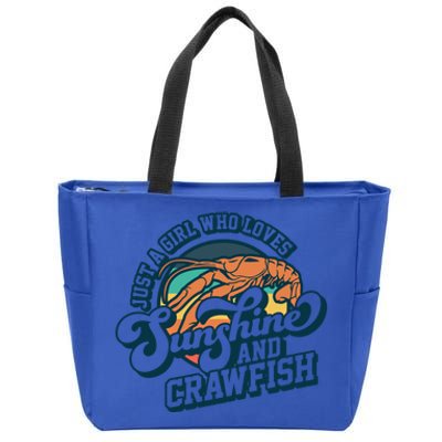 Sunshine And Crawfish Boil Retro Cajun Seafood Festival Meaningful Gift Zip Tote Bag