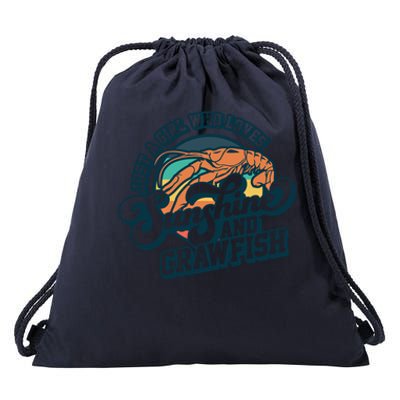 Sunshine And Crawfish Boil Retro Cajun Seafood Festival Meaningful Gift Drawstring Bag