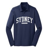 Sydney Australia College University Style Silk Touch Performance Long Sleeve Polo