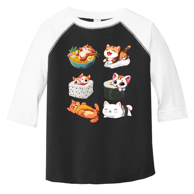 Sushi Anime Cat Cute Cats Kawaii Neko Sushi Lover Gift Toddler Fine Jersey T-Shirt