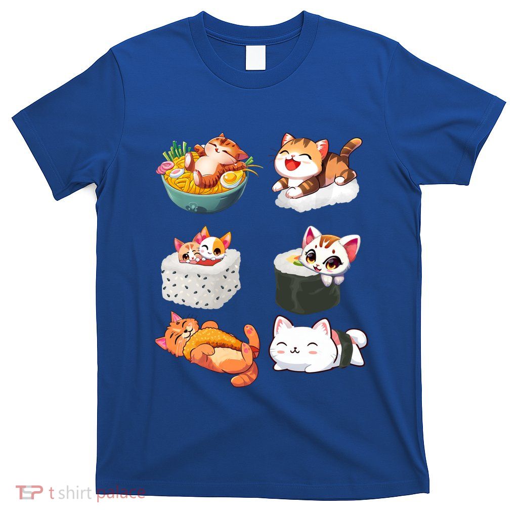 Sushi Anime Cat Cute Cats Kawaii Neko Sushi Lover Gift T-Shirt