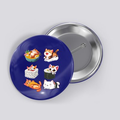Sushi Anime Cat Cute Cats Kawaii Neko Sushi Lover Gift Button