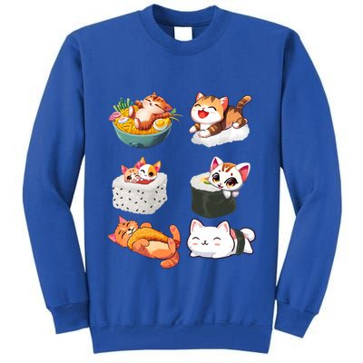 Sushi Anime Cat Cute Cats Kawaii Neko Sushi Lover Gift Tall Sweatshirt