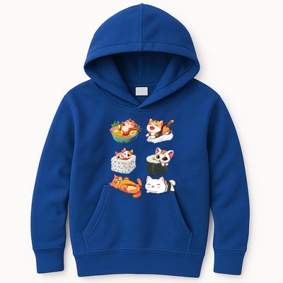 Sushi Anime Cat Cute Cats Kawaii Neko Sushi Lover Gift Kids Hoodie