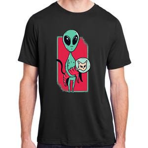 Space Alien Cute Cat Funny For Cat Lover Adult ChromaSoft Performance T-Shirt