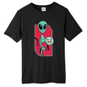 Space Alien Cute Cat Funny For Cat Lover Tall Fusion ChromaSoft Performance T-Shirt