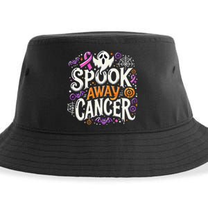 Spook Away Cancer October Halloween Breast Cancer Awareness Gift Sustainable Bucket Hat