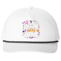 Spook Away Cancer October Halloween Breast Cancer Awareness Gift Snapback Five-Panel Rope Hat