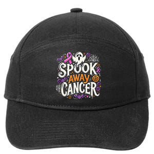 Spook Away Cancer October Halloween Breast Cancer Awareness Gift 7-Panel Snapback Hat