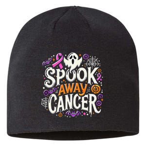 Spook Away Cancer October Halloween Breast Cancer Awareness Gift Sustainable Beanie