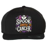 Spook Away Cancer October Halloween Breast Cancer Awareness Gift Wool Snapback Cap