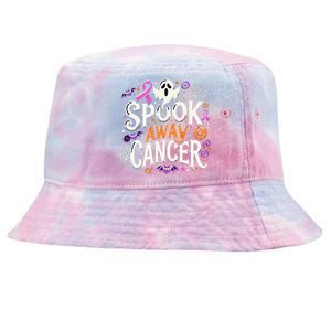 Spook Away Cancer October Halloween Breast Cancer Awareness Gift Tie-Dyed Bucket Hat