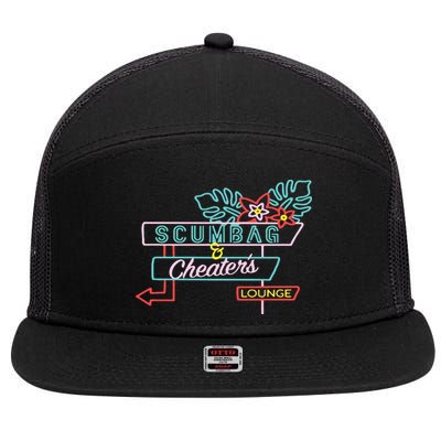 Scumbag And Cheaters Lounge 7 Panel Mesh Trucker Snapback Hat