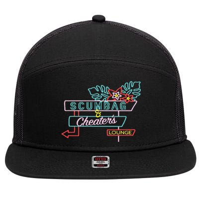 Scumbag And Cheaters Lounge 7 Panel Mesh Trucker Snapback Hat