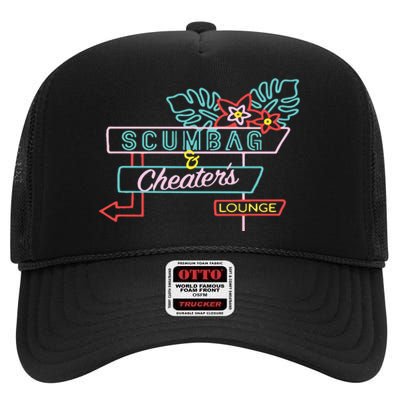 Scumbag And Cheaters Lounge High Crown Mesh Back Trucker Hat