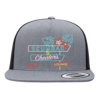 Scumbag And Cheaters Lounge Flat Bill Trucker Hat