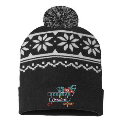 Scumbag And Cheaters Lounge USA-Made Snowflake Beanie