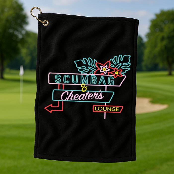 Scumbag And Cheaters Lounge Golf Towel