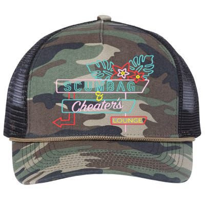 Scumbag And Cheaters Lounge Retro Rope Trucker Hat Cap