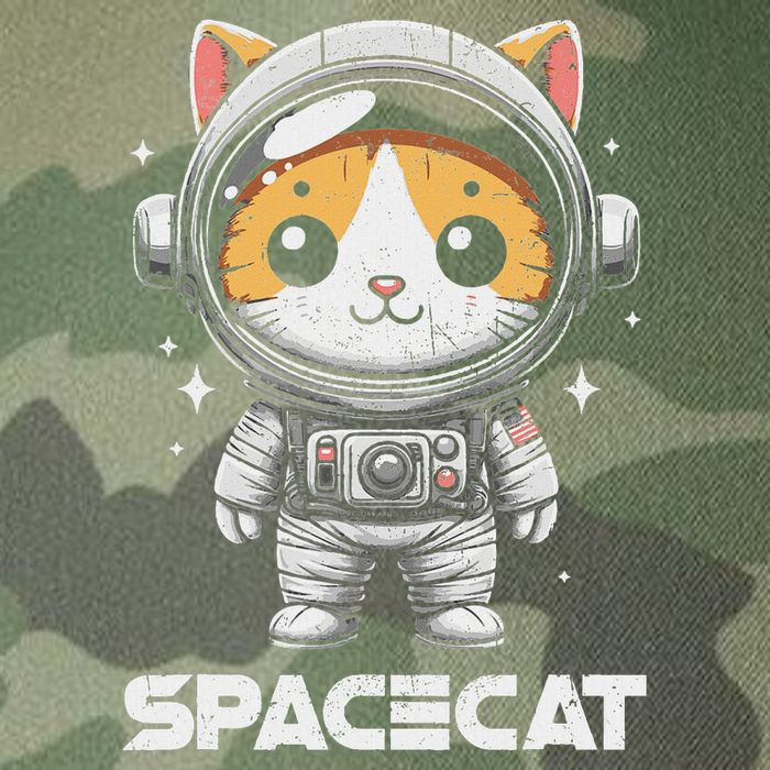 Spacecat Astronaut Cat Kitten Spaceman Cosmonaut Distressed Legacy Tie Dye Trucker Hat