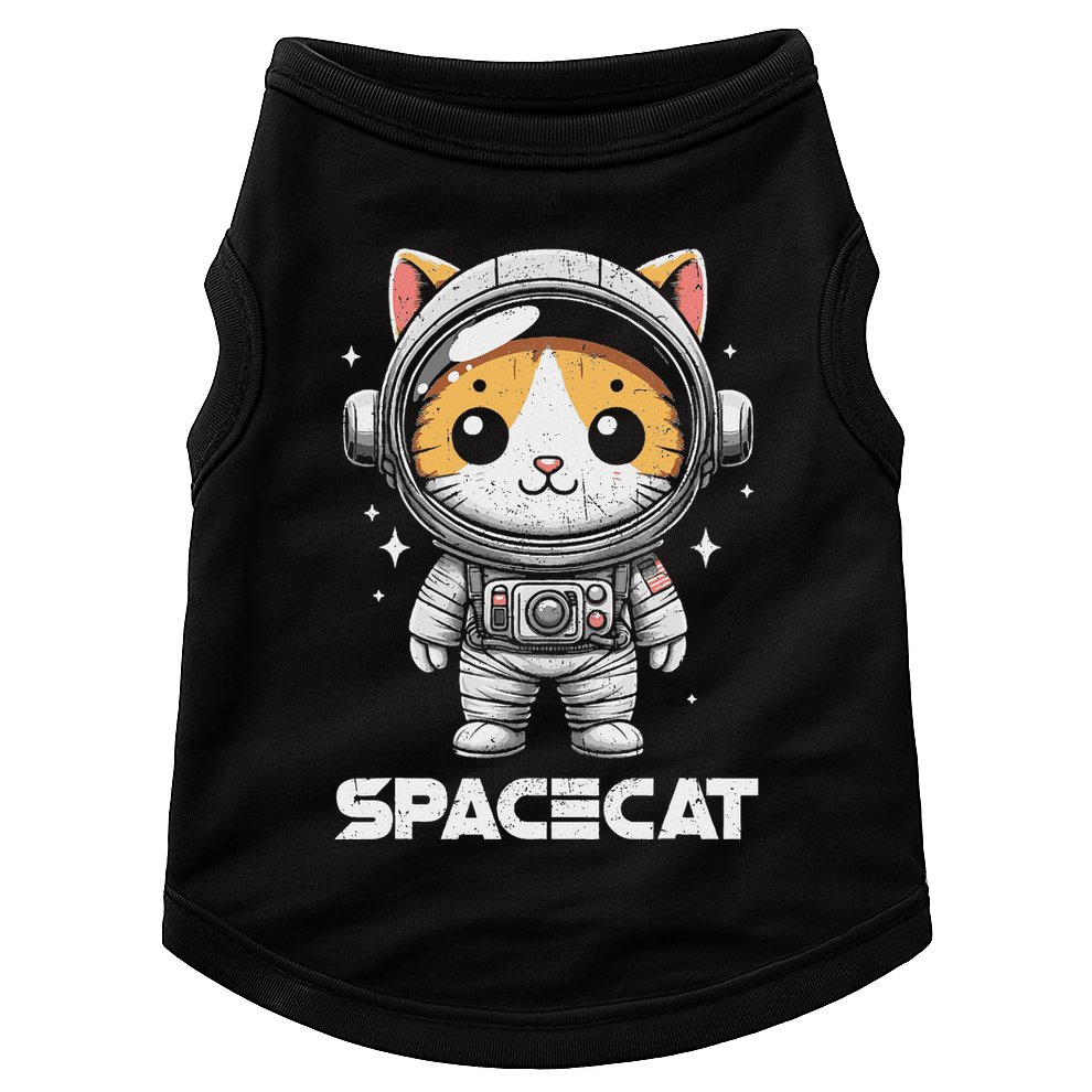 Spacecat Astronaut Cat Kitten Spaceman Cosmonaut Distressed Doggie Tank