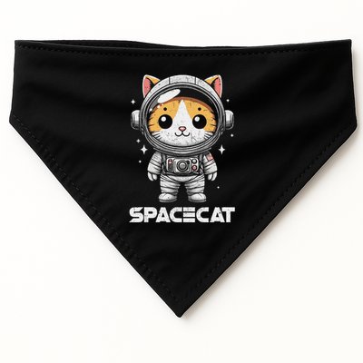 Spacecat Astronaut Cat Kitten Spaceman Cosmonaut Distressed USA-Made Doggie Bandana