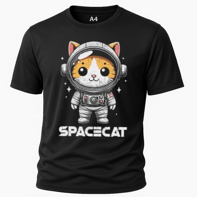 Spacecat Astronaut Cat Kitten Spaceman Cosmonaut Distressed Performance Shirt