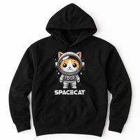 Spacecat Astronaut Cat Kitten Spaceman Cosmonaut Distressed Hoodie