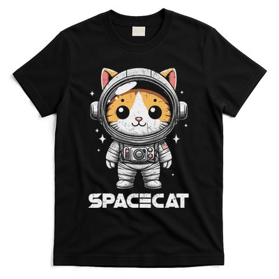 Spacecat Astronaut Cat Kitten Spaceman Cosmonaut Distressed T-Shirt