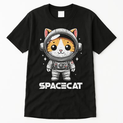 Spacecat Astronaut Cat Kitten Spaceman Cosmonaut Distressed Tall T-Shirt