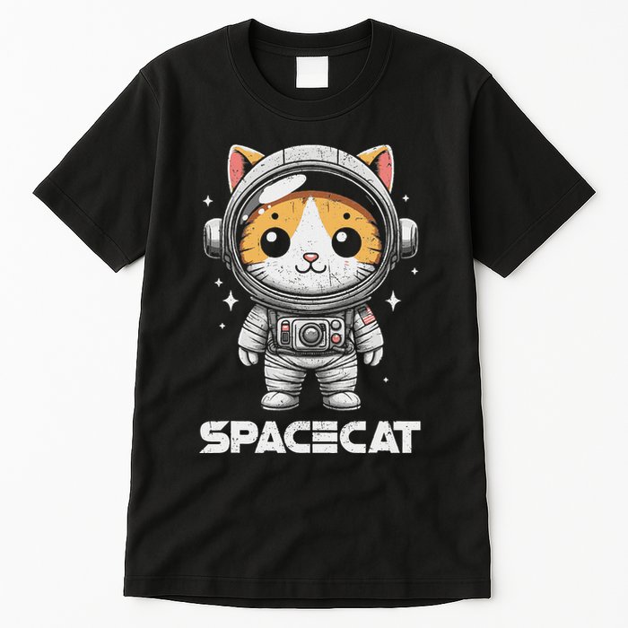 Spacecat Astronaut Cat Kitten Spaceman Cosmonaut Distressed Tall T-Shirt