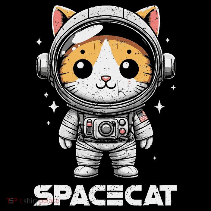 Spacecat Astronaut Cat Kitten Spaceman Cosmonaut Distressed Bucket Hat