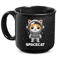 Spacecat Astronaut Cat Kitten Spaceman Cosmonaut Distressed 15oz Campfire Ceramic Mug