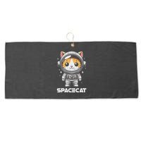 Spacecat Astronaut Cat Kitten Spaceman Cosmonaut Distressed Large Microfiber Waffle Golf Towel